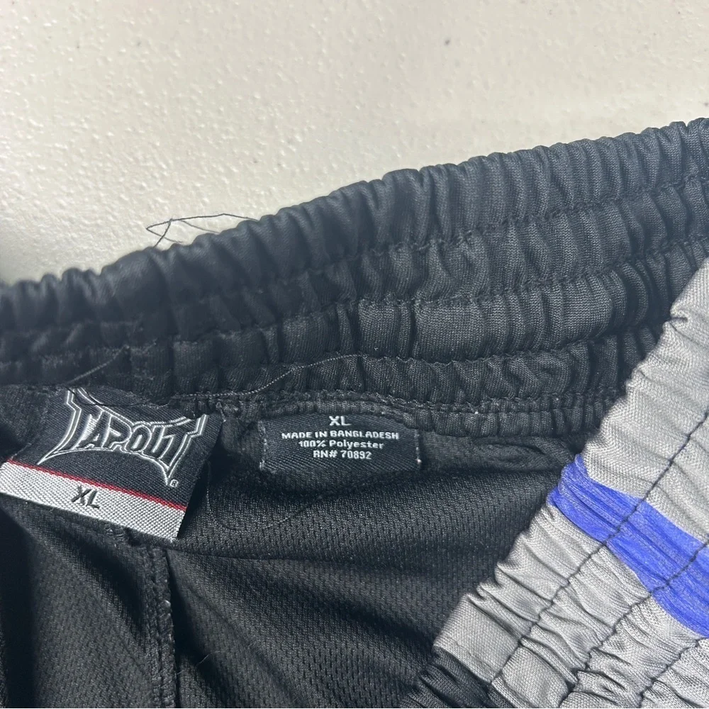TapOut Men's Black and Blue Athletic Shorts